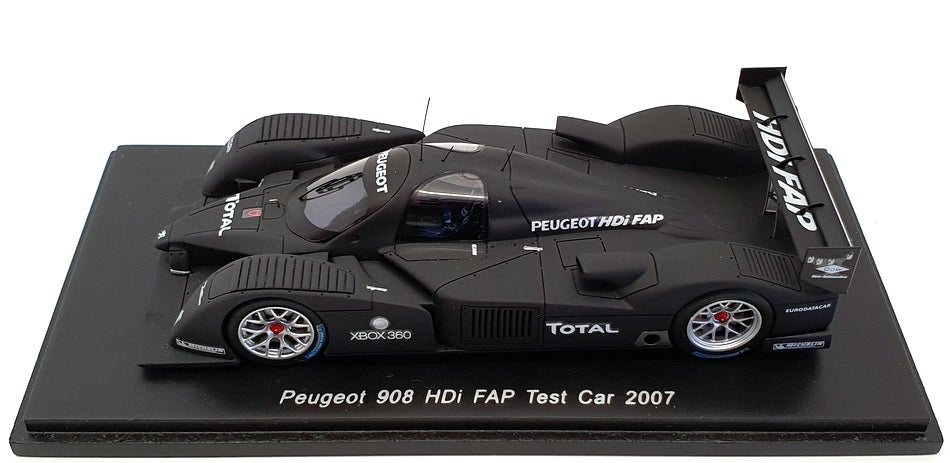 Spark 1/43 Scale S1271 - Peugeot 908 HDi FAP Test Car 2007 - Black