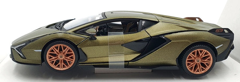 Burago 1/24 Scale Diecast #18-21099 - Lamborghini Sian FKP 37 - Green Gold