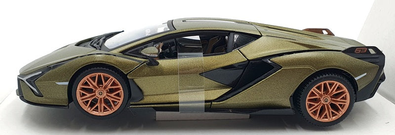 Burago 1/24 Scale Diecast #18-21099 - Lamborghini Sian FKP 37 - Green Gold