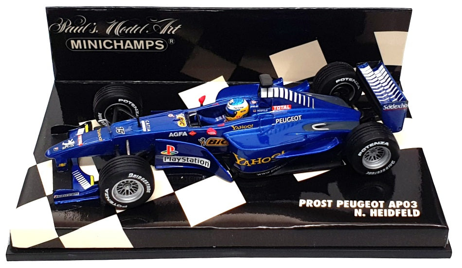 Minichamps 1/43 Scale 430 000015 - F1 Prost Peugeot AP03 #15 Heidfield - Blue