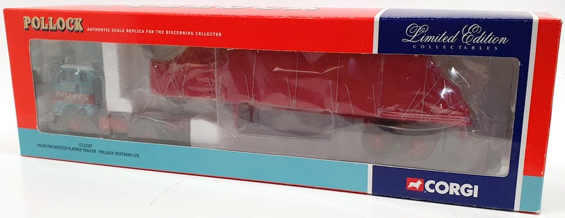 Corgi 1/50 Scale Model Truck CC13107 - Volvo F88 Sheeted Flatbed Trailer