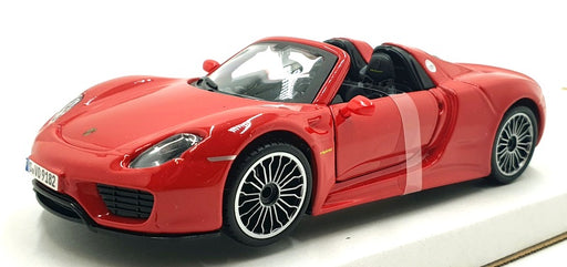 Burago 1/24 Scale Diecast #18-21076 - Porsche 918 Spyder - Red