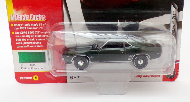 Johnny Lightning 1/64 Scale JLSP003 1969 Chevrolet Camaro ZL1 Fathom Green Poly