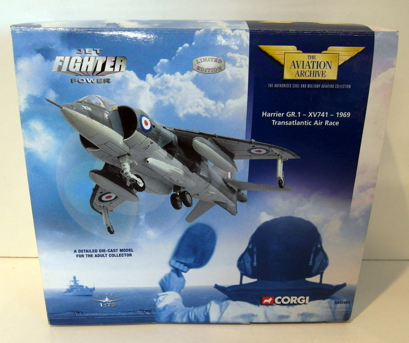 Corgi 1/72 AA32404 Harrier GR.1 XV741 1969 Transatlantic Air race