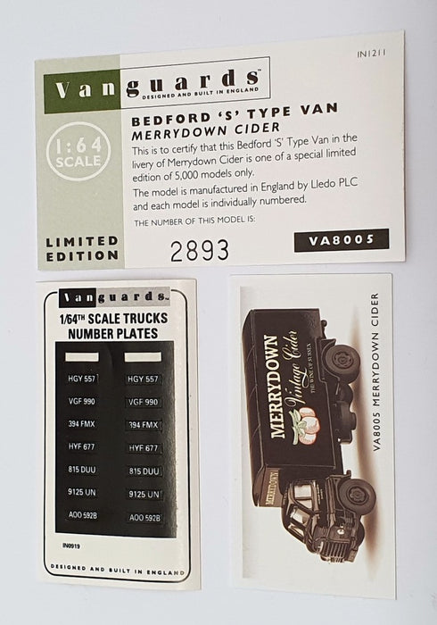 Vanguards 1/64 Scale VA8005 - Bedford S Type Van - Merrydown
