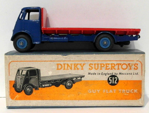 Vintage Dinky Supertoys 512 - Guy Platform Wagen - Blue Red