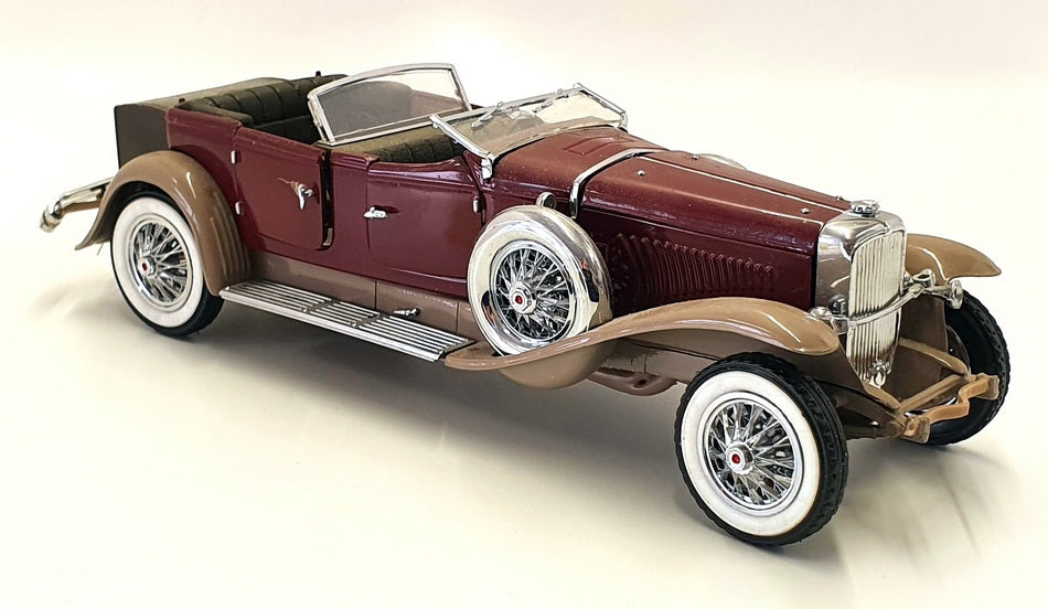 Franklin Mint 1/24 Scale 081221H - 1930 Duesenberg J Derham - Maroon/Beige