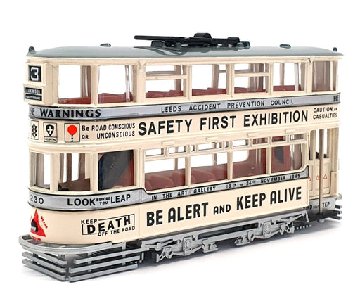 EFE 1/76 Scale Diecast Bus 13405 - Leeds Tram Road Safety - Grey/White