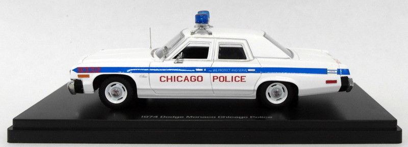 Auto World 1/43 Scale Resin AWR1142 - 1974 Dodge Monaco Chicago Police - White