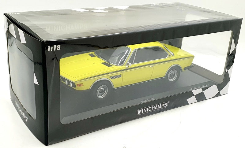 Minichamps 1/18 Scale Diecast 155 028130 - BMW 3.0 CSL 1971 - Yellow