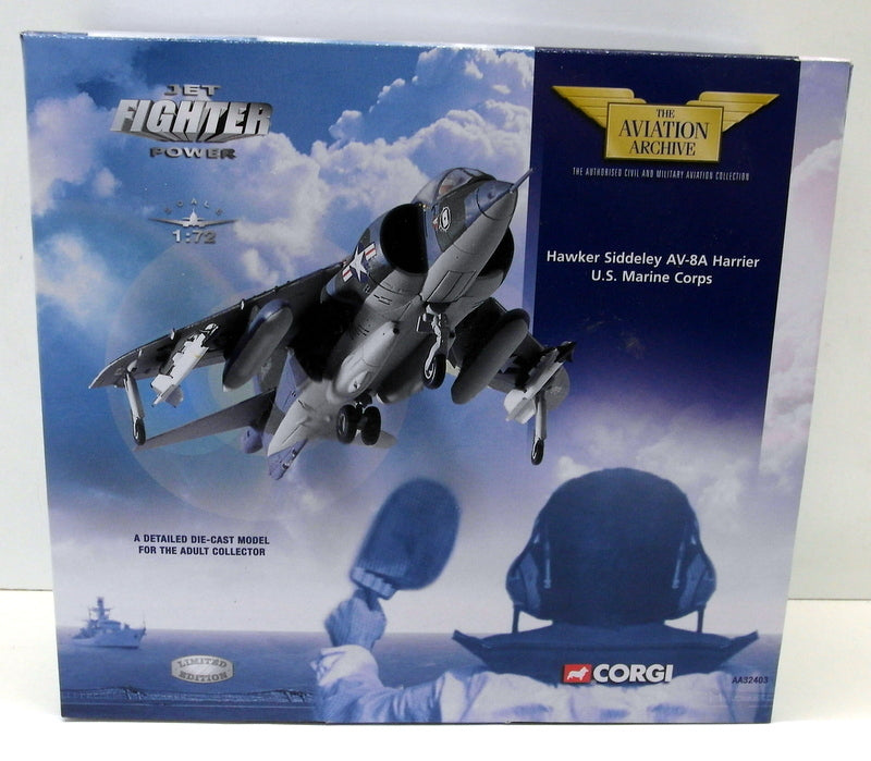 CORGI 1/72 AA32403 HAWKER SIDDELEY AV-8A HARRIER U.S MARINE CORP