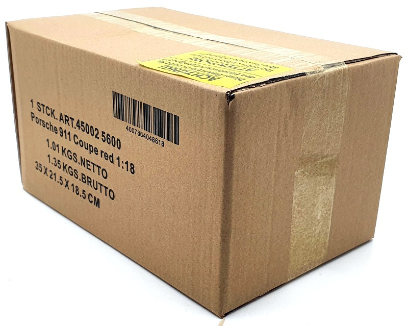 Schuco 1/18 Scale Resin 45 002 5600 - Porsche 911 Coupe - Red