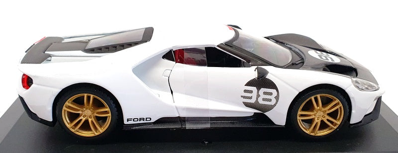 Burago 1/32 Scale Diecast #18 41165 - 2021 Ford GT #98 - White/Black