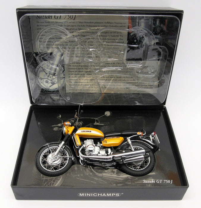 Minichamps 1/12 Scale Diecast 122 162100 Suzuki GT 750J Water Cooled 1972 Gold