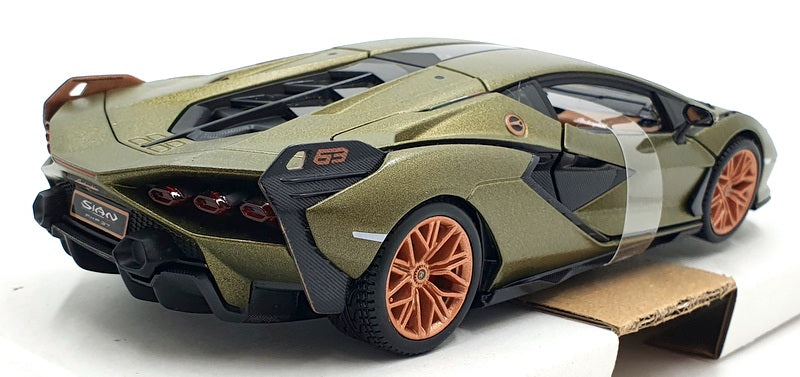 Burago 1/24 Scale Diecast #18-21099 - Lamborghini Sian FKP 37 - Green Gold