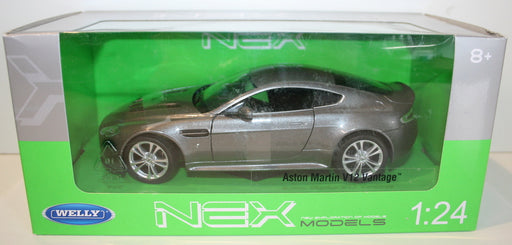Welly NEX 1/24 Scale 24017W - Aston Martin V12 Vantage - Silver