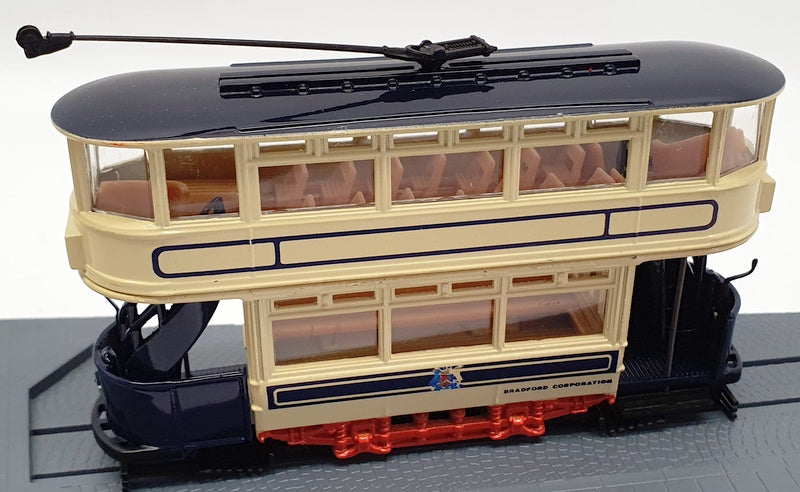 Corgi 1/64 Scale Model Tram - Double Decker Bradford Tram - Blue/Cream