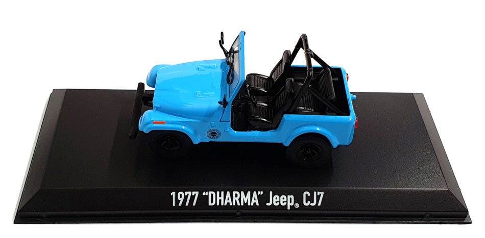 Greenlight 1/43 Scale 86309 - 1977 "Dharma" Jeep CJ7 Lost - Blue