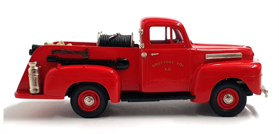 Brooklin 1/43 Scale CSV01 - 1948 Ford F1 Fire Truck Grottoes Vol. Fire Dept. Red