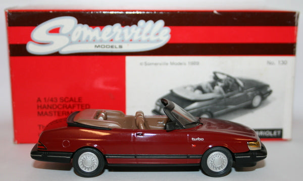 Somerville Models 1/43 Scale White Metal - 130 - Saab 900 Cabriolet - Red