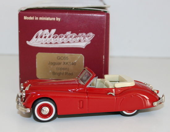 MILESTONE MINIATURES 1/43 GC65 - JAGUAR XK140 - OPEN - BRIGHT RED