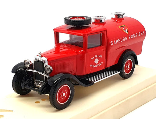 Solido 1/43 Scale 4422 - Citroen C4F Citerne Fire Tanker Truck - Red
