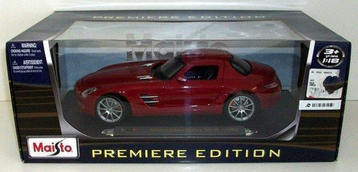 MAISTO 1/18 - 36196 MERCEDES BENZ SLS AMG - RED