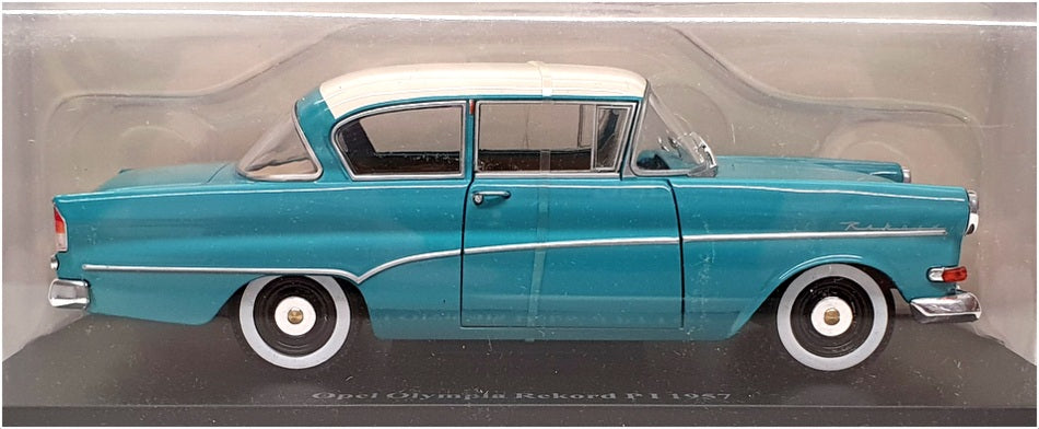 Hachette 1/24 Scale Diecast G1648002 - 1957 Opel Olympia Rekord PI - Blue/White