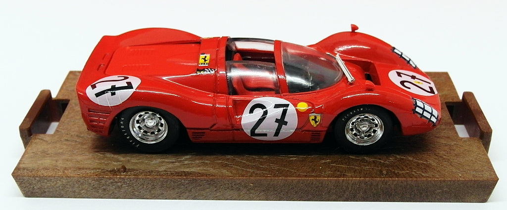 Brumm 1/43 Scale Model Car R158 - 1968 Ferrari 330-P3 - Red