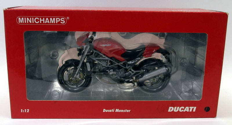 Minichamps 1/12 Scale Diecast - 122 120120 Ducati Monster S4 Red Motorbike