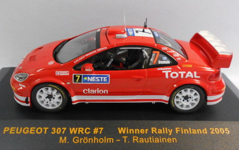 Ixo 1/43 Scale RAM202 PEUGEOT 307 WRC #7 WINNER RALLY FINLAND 2005