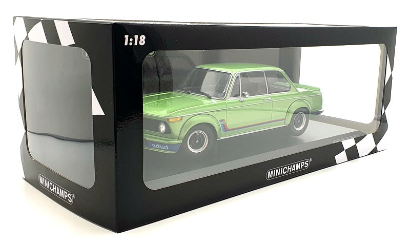 Minichamps 1/18 Scale 155 026206 - 1972 BMW 2002 Turbo - Green Metallic