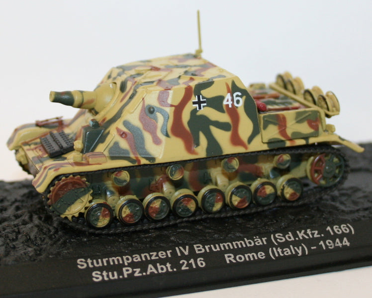 Sturmpanzer IV Brummbär Sd.Kfz.166, Nettuno, Italia, 1944, 1:72, Altaya