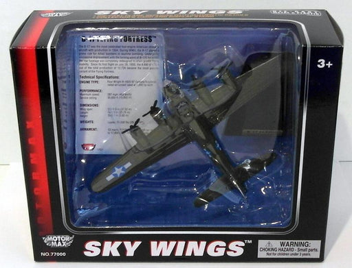 Motormax Skywings 1/100 Scale 77021 - B-17 Flying Fortress With Display Stand