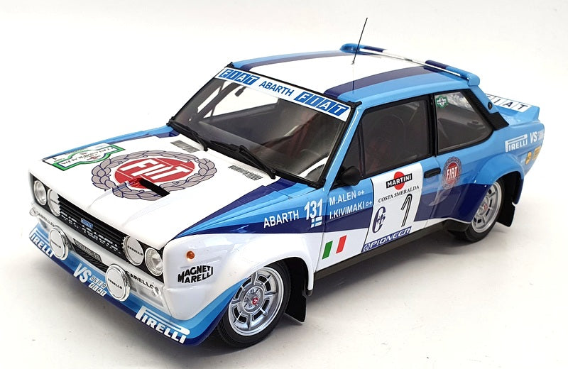 Kyosho 1/18 Scale Model Car 08376D - 1981 Fiat 131 Abarth #1 Costa Smeralda