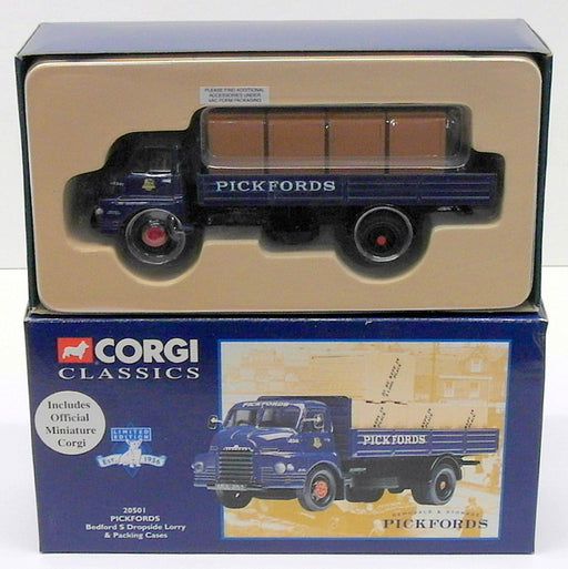 Corgi 1/50 Scale 20501 - Bedford S Dropside Lorry & packing cases - Pickfords