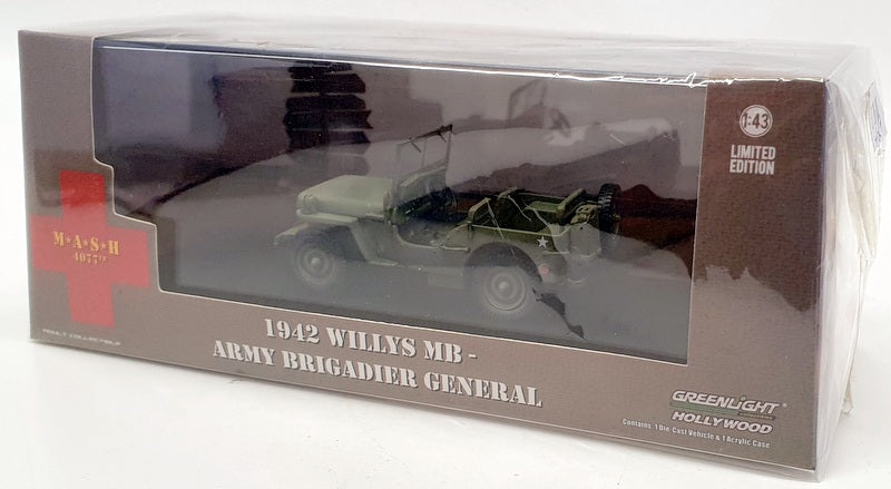 Greenlight 1/43 Scale 86593 - 1942 Willys MB Army Brigadier General MASH