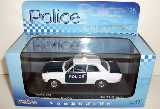 VANGUARDS 1/43 VA08704 VAUXHALL VIVA AYR BURGH POLICE UNIT BEAT CAR WHT BLUE