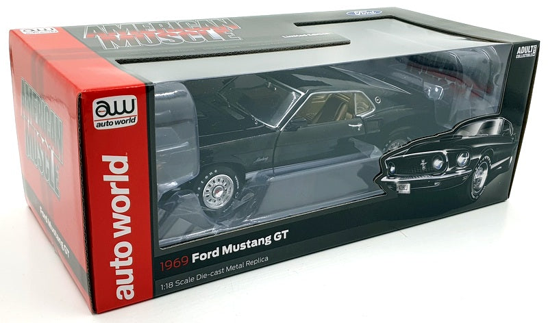 Autoworld 1/18 Scale Diecast AMM1292/06 - 1969 Ford Mustang GT Black
