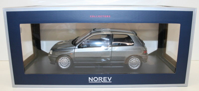 Norev 1/18 Diecast 185234 - 1991 Renault Clio 16S - Tungstene Grey
