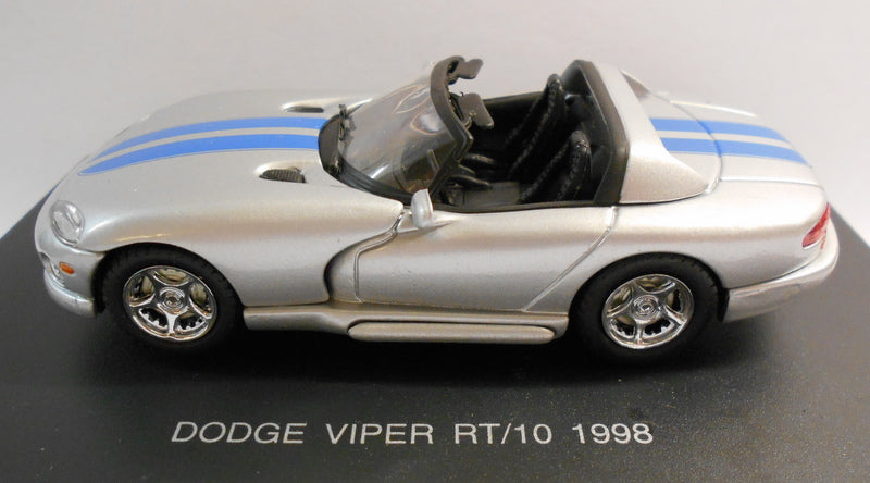 Eagle Race 1/43 Scale Diecast Model 627003 DODGE VIPER RT/10 1998 SILVER/BLUE