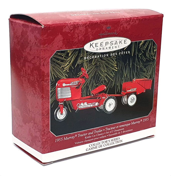 Hallmark Kiddie Car Classics 06376 - 1955 Murray Tractor Trailer Ornament - Red