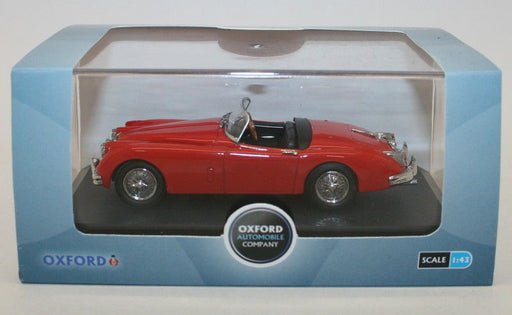 Oxford Diecast 1/43 Scale Car JAGXK150008 - Jaguar XK150 Roadster - Carmen Red