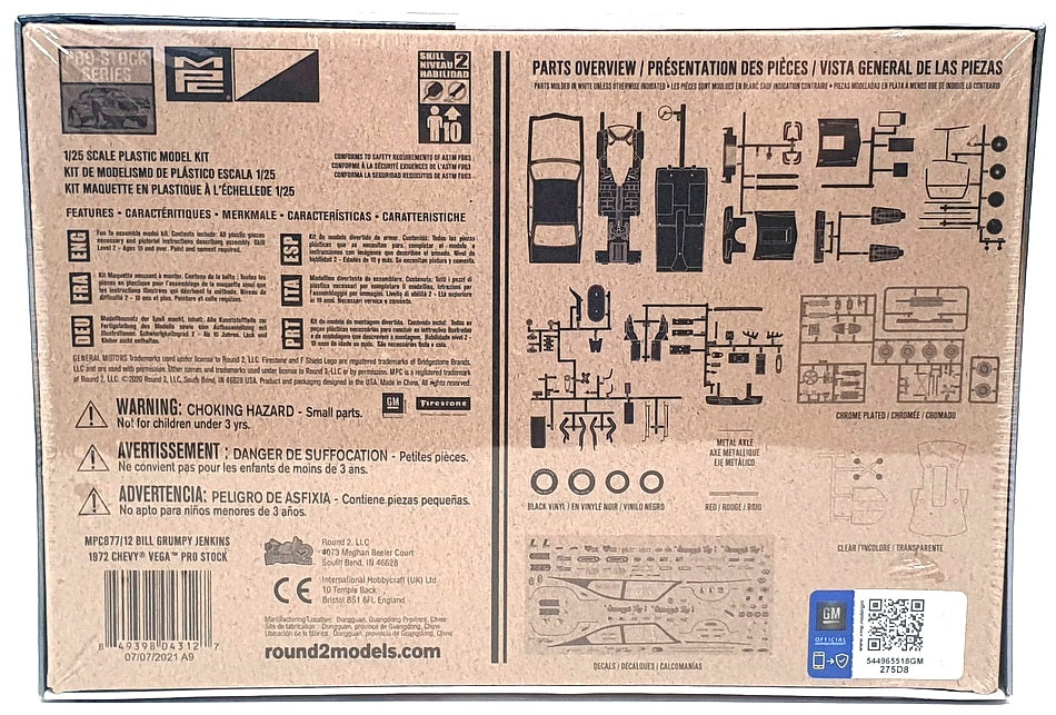 MPC 1/25 Scale MPC877/12 - Bill "Grumpy" Jenkins 1972 Chevy Vega Pro Stocker