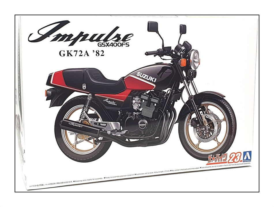 Aoshima 1/12 Scale Unbuilt Kit 063767 - Suzuki GK72A GSX400FS Impulse Motorbike