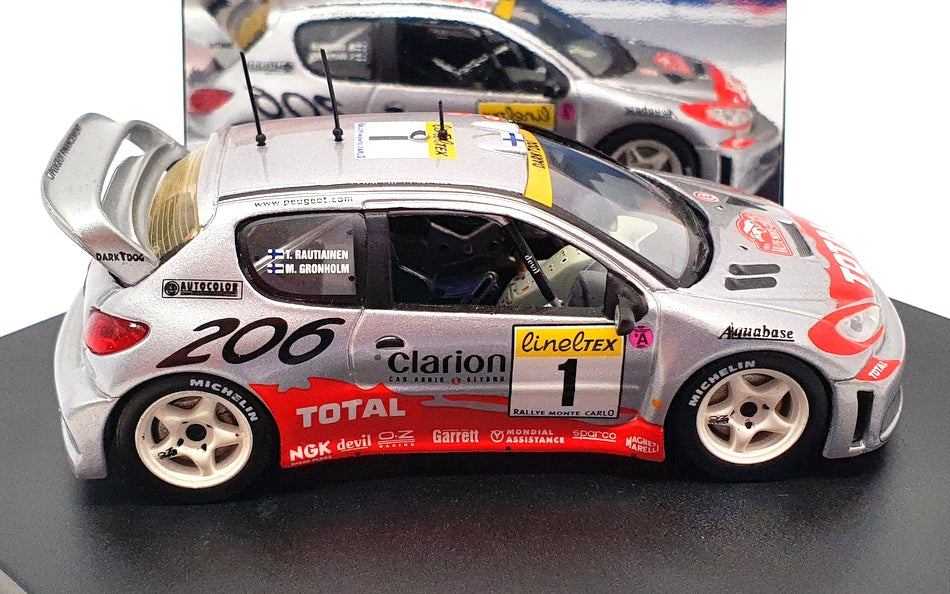 Skid 1/43 Scale SKM185 - Peugeot 206 WRC - #1 Monte Carlo Rally 2001