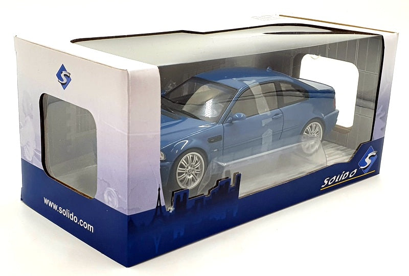 Solido 1/18 Scale Diecast S1806502 - BMW E46 M3 Laguna Seca - Blue