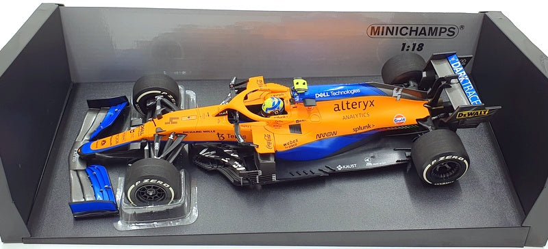 Minichamps 1/18 Scale 530 213304 - McLaren F1 MCL35M L.Norris #4 Italian 2021