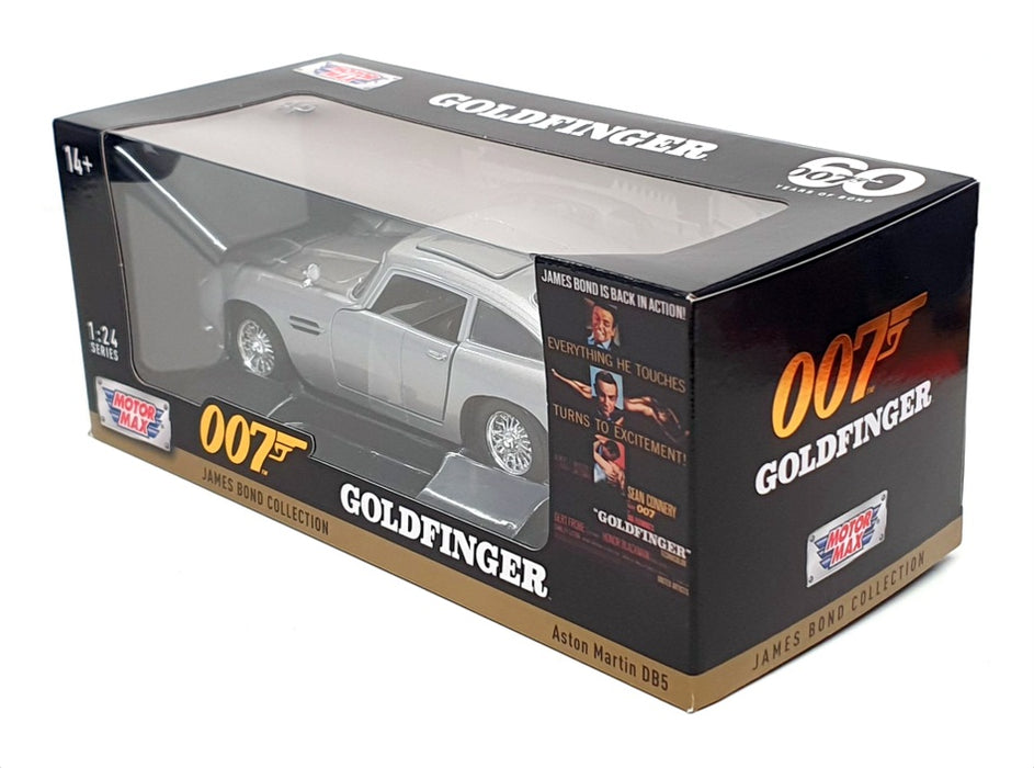 Motormax 1/24 Scale 79857 - Aston Martin DB5 Bond 007 Goldfinger - Silver