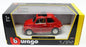Burago 1/24 Scale Diecast Model Car 18-22099 - 1968 Fiat 500L - Red